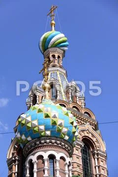 Church of the Savior on Blood - very famous landmark in Saint Pe Stock Photos