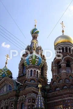 Church of the Savior on Blood - very famous landmark in Saint Pe Stock Photos