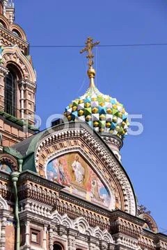 Church of the Savior on Blood - very famous landmark in Saint Pe Stock Photos