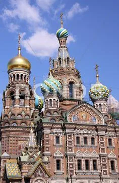 Church of the Savior on Blood - very famous landmark in Saint Pe Stock Photos