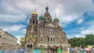 Church Of The Savior On Spilled Blood Timelapse Hyperlapse Stock Footage