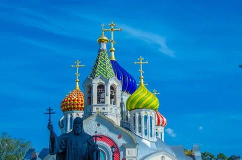 The church of the savior transfiguration Stock Photos