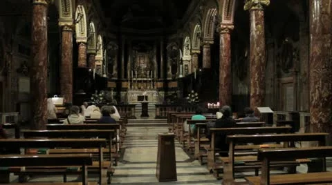 Church service Stock Footage 13349056