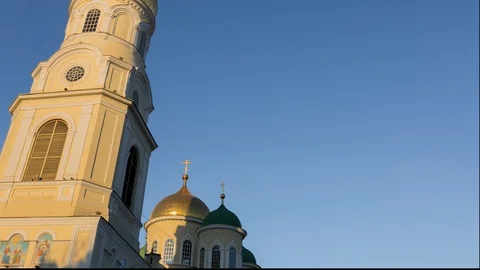 Church shadow. Dnepr. Dnipro Stock Footage 98318703