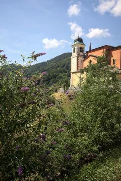 Church on a slope Stock Photos