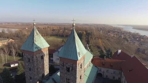 Church in small town Video stock 69971480