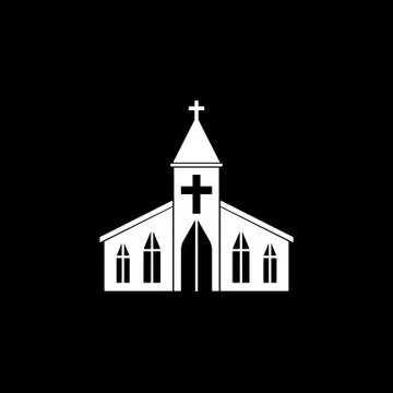 Church solid icon, religion building elements Stock Illustration