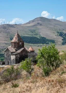 Church of St. Astvatsatsin in Monastery of Sevanavank. Stock Photos