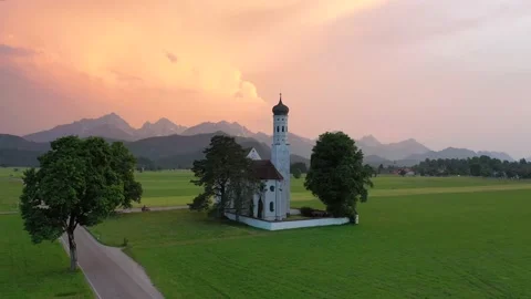 Church of St Coloman. Stock Footage 156501571