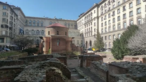 Church St. George Rotunda in in Sofia, Bulgaria Stock-Footage 150284507