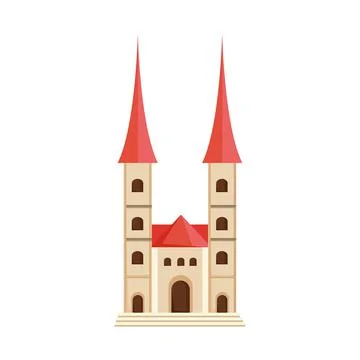 Church of st leodegar Stock Illustration