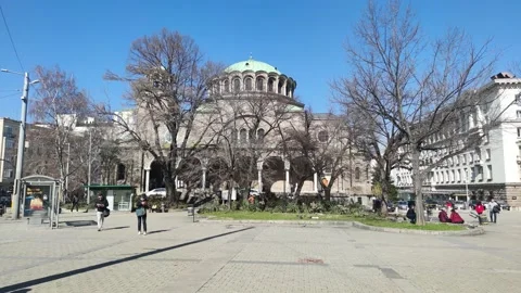 Church St. Nedelya in  Sofia, Bulgaria 스톡 동영상 150128023