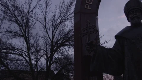 Church Statue Cold 2 Stock Footage 79021932