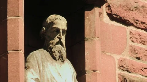 Church Statue Stock Footage 74128811