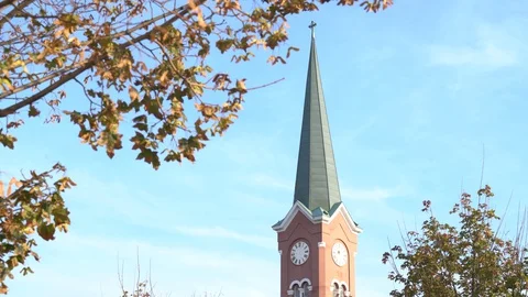 Church Steeple Stock Footage 127848796