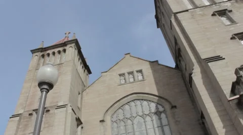 Church Steeple pan 库存影片 42771766