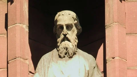 Church Stone Statue Stock Footage 74128779