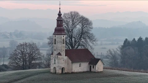Church in the sunrise Stock Footage 101484041