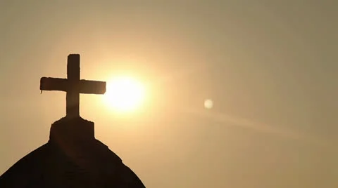 Church in sunset Stock Footage 26320685