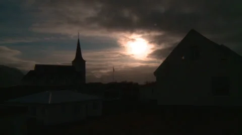 Church at sunset Stock Footage 32013533