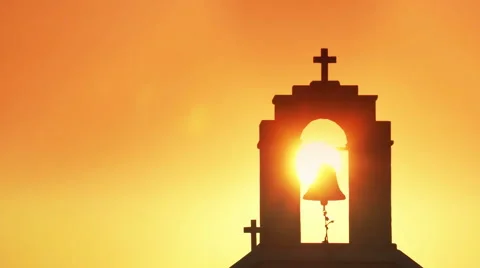 Church in sunset Stock Footage 42914562