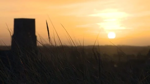 Church with Sunset Stock Footage 93781074