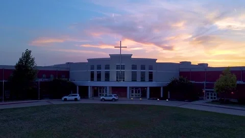 Church at Sunset 스톡 동영상 244731325