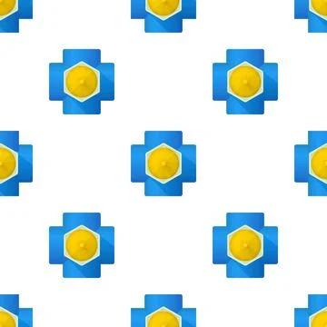 Church top view pattern seamless vector Ilustração Stock