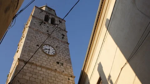 Church Tower And Shadows Time Lapse Video Stock Footage 95961300