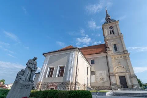 Church tower with clock Stock Photos