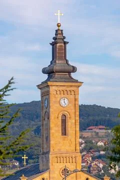 Church Tower Clock Stock Photos