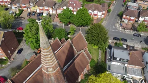 Church Tower Close 2 Video stock 274945252