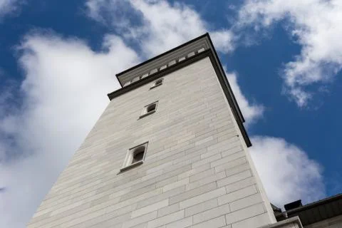 Church tower perspective Stock Photos