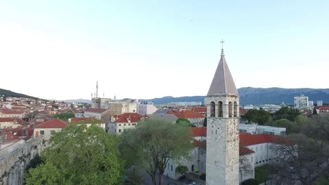 Church Tower Split Croatia Video stock 69817456