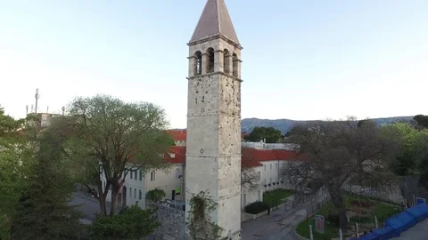 Church Tower upwards Split Stock Footage 69818104