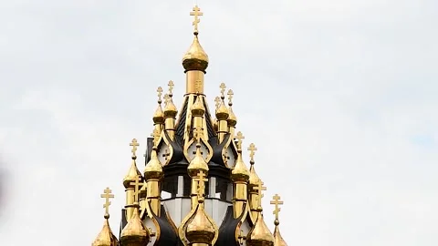 Church of the Transfiguration of the Savior on the territory of the Ust-Medve 動画素材 220618405