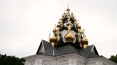 Church of the Transfiguration of the Savior on the territory of the Ust-Medve 動画素材 220618421