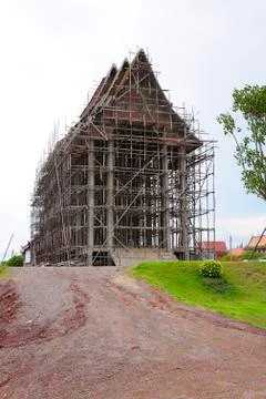 The church is under construction Stock Photos