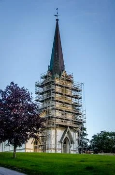 Church under construction Stock Photos