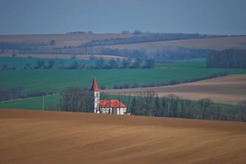 Church in the valley Stock Photos
