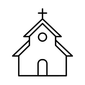 Church vector Icon. Flat simple outline icon. Easter concept. Eps 10 스톡 일러스트