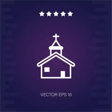 Church vector icon Stock Illustration