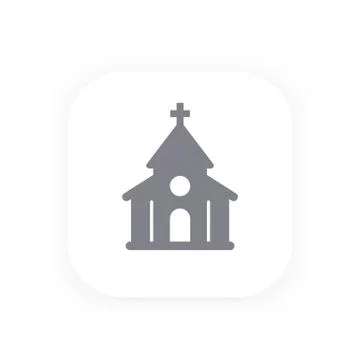 Church vector icon Stock Illustration
