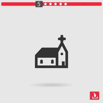 Church vector icon Stock Illustration