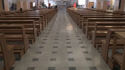 Church - Vertical Pan Stock Footage 89974118