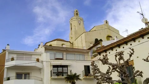 Church view from inside the town Stock Footage 103698710