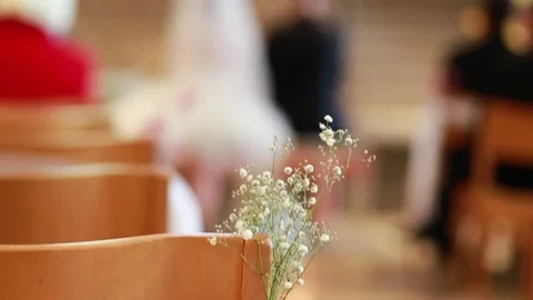 Church wedding ceremony Stock Footage 84977522