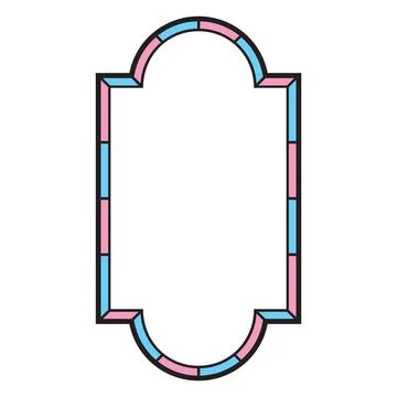 Church Window Border Frame Stock Illustration