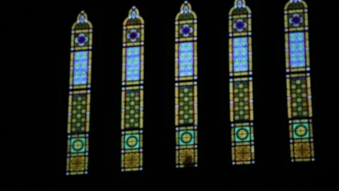 Church Windows 5 Stock Footage 233185387
