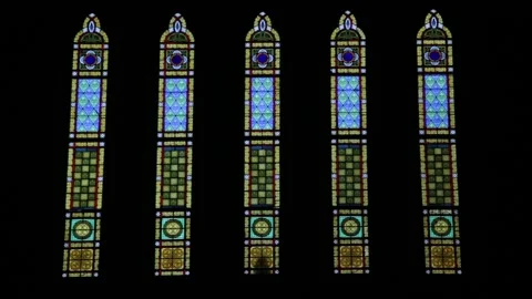 Church Windows 6 Stock Footage 233185404